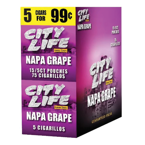 GOOD TIMES CITY LIFE CIGALS NAPA GRAPE 15/5CT