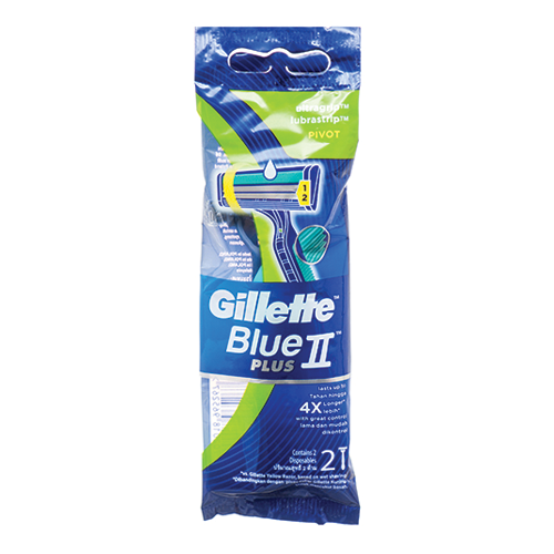GILLETTE BLUE II WITH PIVOT 12/2PACK
