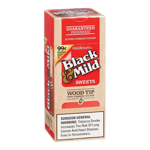 BLACK & MILD SWEETS WOOD TIP PP99 25CT