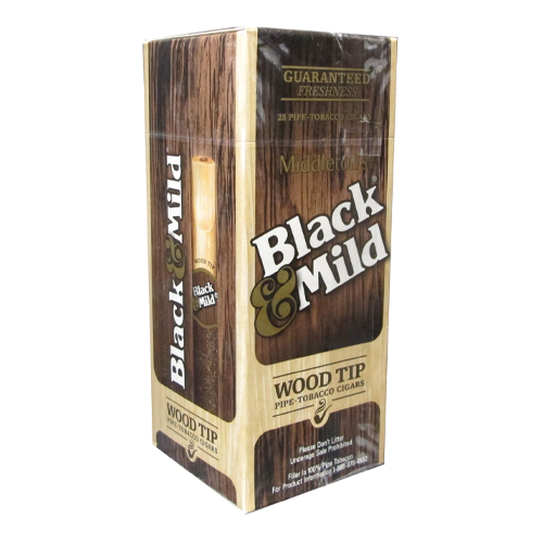 BLACK & MILD WOOD TIP 25CT