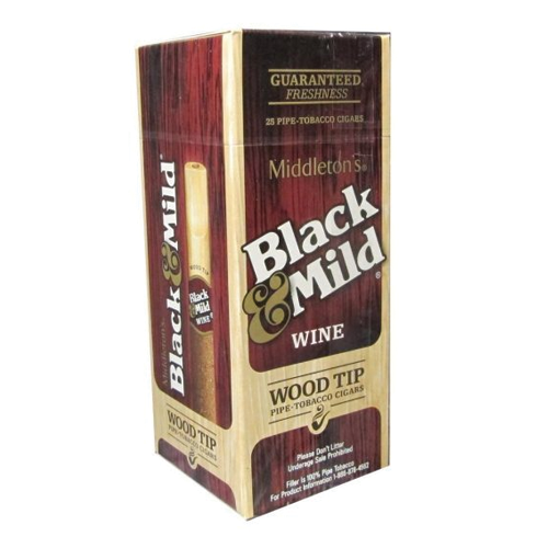 BLACK & MILD WOOD TIP WINE 25CT