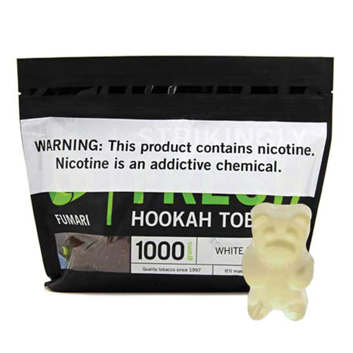 FUMARI WHITE GUMMI BEAR 1000G POUCH