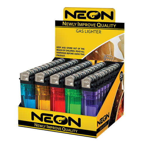 NEON GAS LIGHTER 50CT