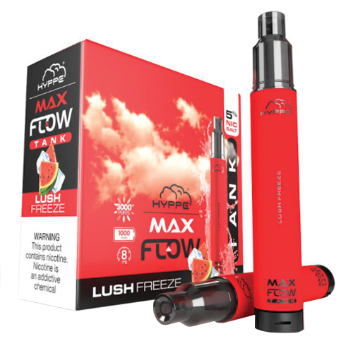 HYPPE TANK FLOW MAX DISP LUSH FREEZE 3000 PUFFS 5% 10CT