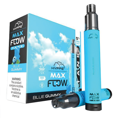 HYPPE TANK FLOW MAX DISP BLUE GUMMY 3000 PUFFS 5% 10CT