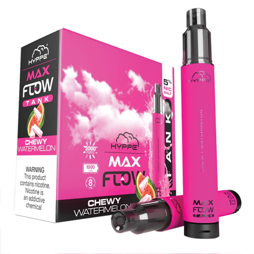 HYPPE TANK FLOW MAX DISP CHEWY WATERMEL 3000 PUFFS 5% 10CT