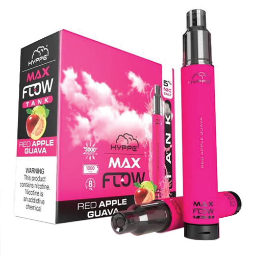 HYPPE TANK FLOW MAX DISP RED APPLE GUAVA 3000 PUFFS 5% 10CT