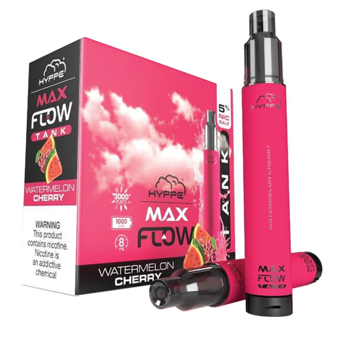 HYPPE TANK FLOW MAX DISP WATERMEL CHERRY 3000 PUFFS 5% 10CT