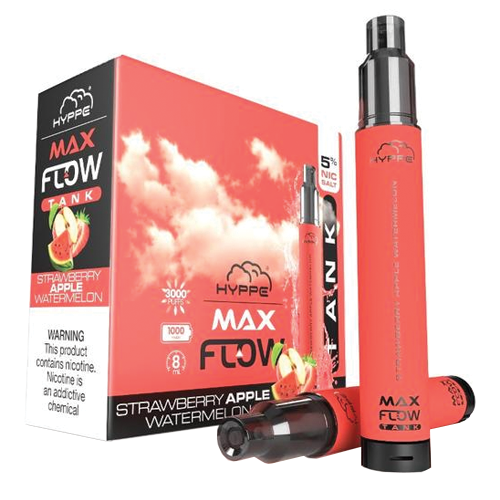 HYPPE TANK FLOW MAX DISP STRAWBER APP WATERMEL 3000 PUFFS 5% 10CT