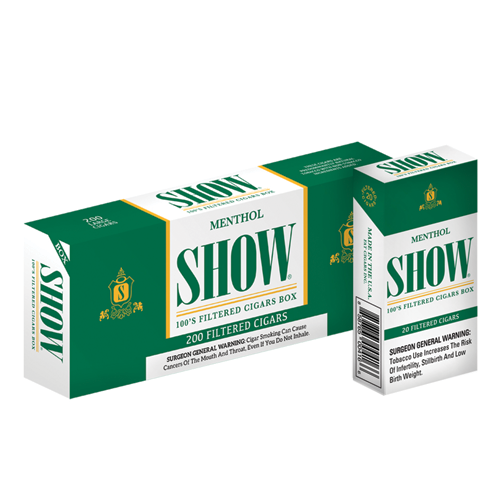 SHOW FILTERED CIGARS MENTHOL 100'S BOX