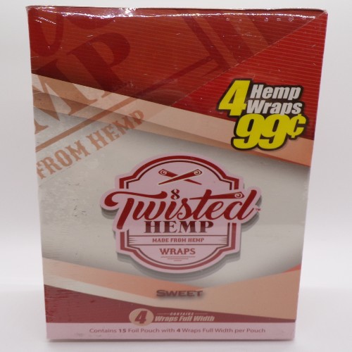 TWISTED HEMP WRAPS SWEET PP99 15/4PK