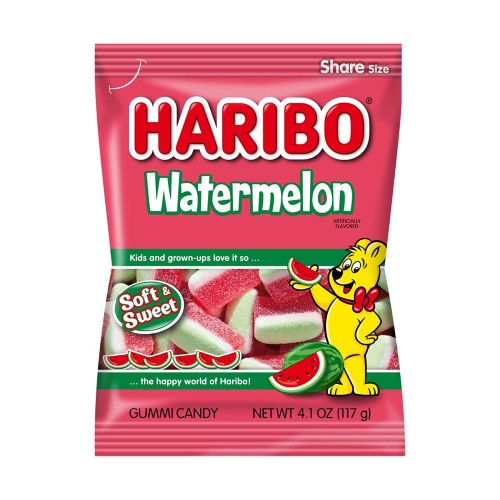 HARIBO WATERMELON GUMMI CANDY 12/4.5OZ