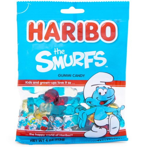 HARIBO SMURFS GUMMI CANDY 12/4.5OZ