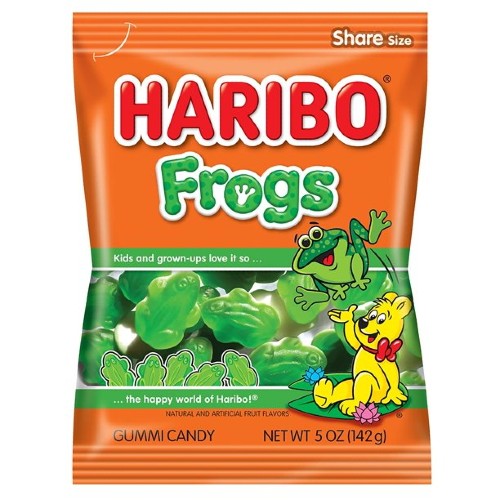 HARIBO FROGS GUMMI CANDY 12/4.5OZ