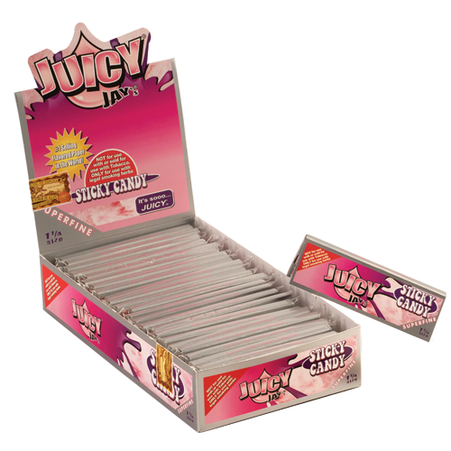 JUICY JAYS ULTRA THIN STICKY CANDY 1 1/4 24PK