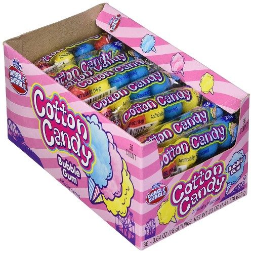 DUBBLE BUBBLE GUM BALL COTTON CANDY 36CT