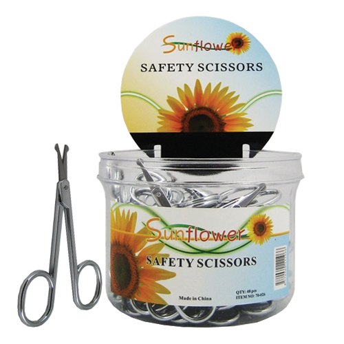 SUNFLOWER SAFETY SCISSORS 48CT