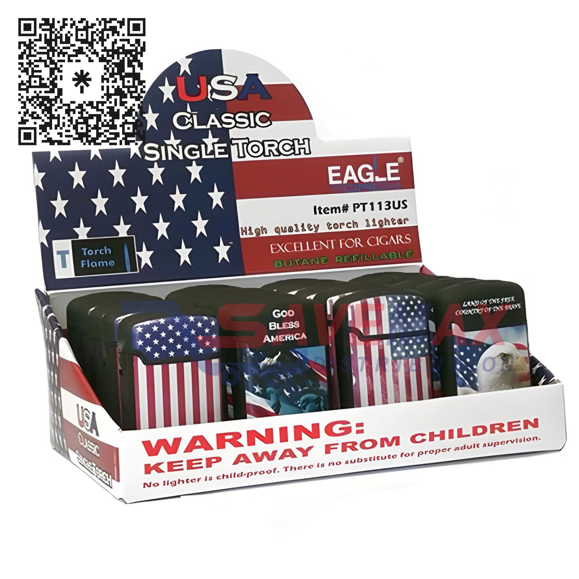 S00071 EAGLE TORCH U.S FLAG TORCH 20CT (PT113US) - Image 1
