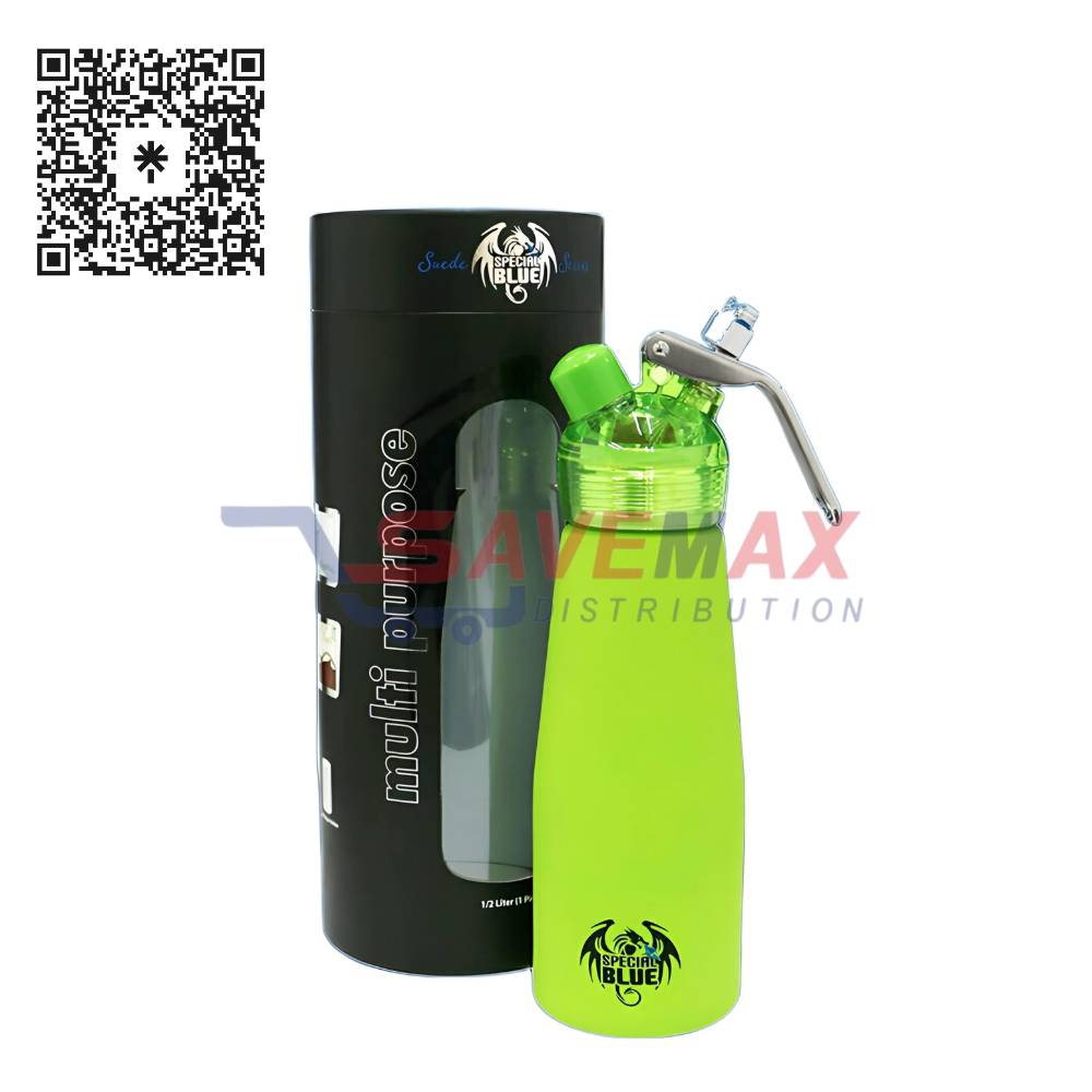 S00144 SPECIAL BLUE ALUMINUM DISPENSER GREEN .5 LTR - Image 1