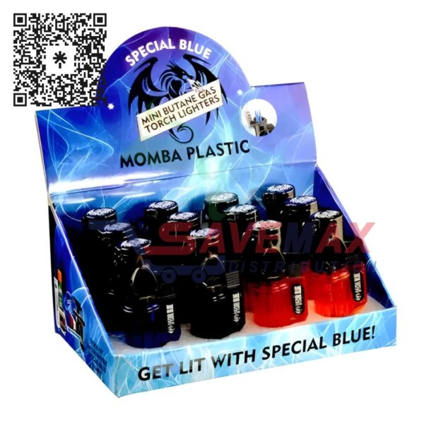 SPECIAL BLUE MOMBA PLASTIC LIGHTER 12 CT