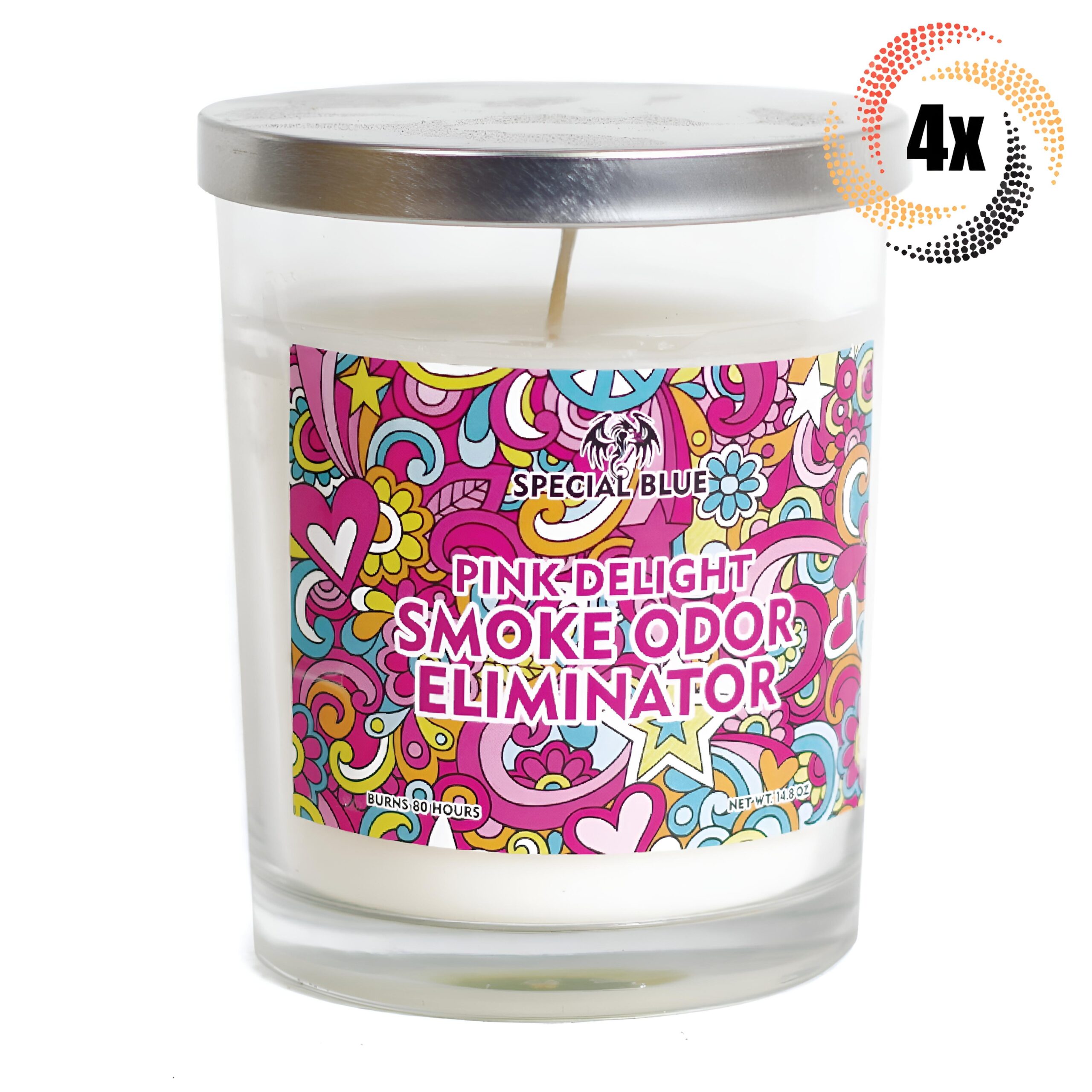 SPECIAL BLUE PINK DELIGHT CANDLE 14.8OZ