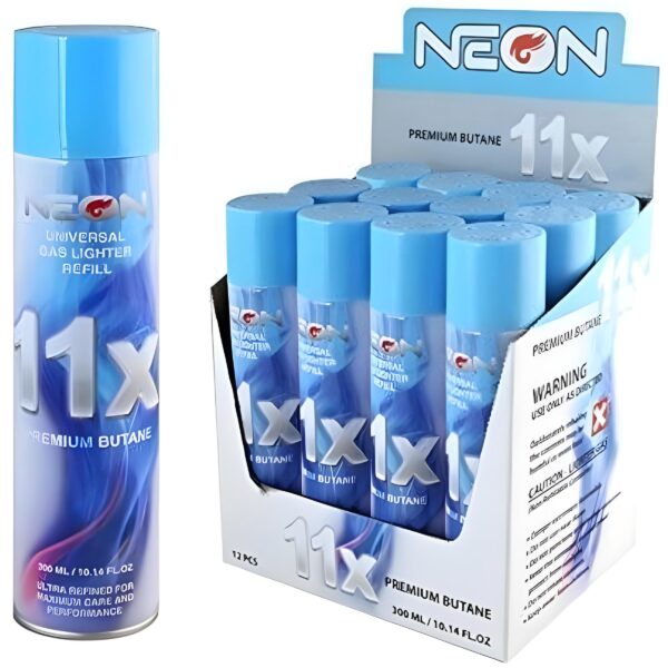 NEON GAS LIGHTER 11X SINGLE BOX 12/10.14OZ