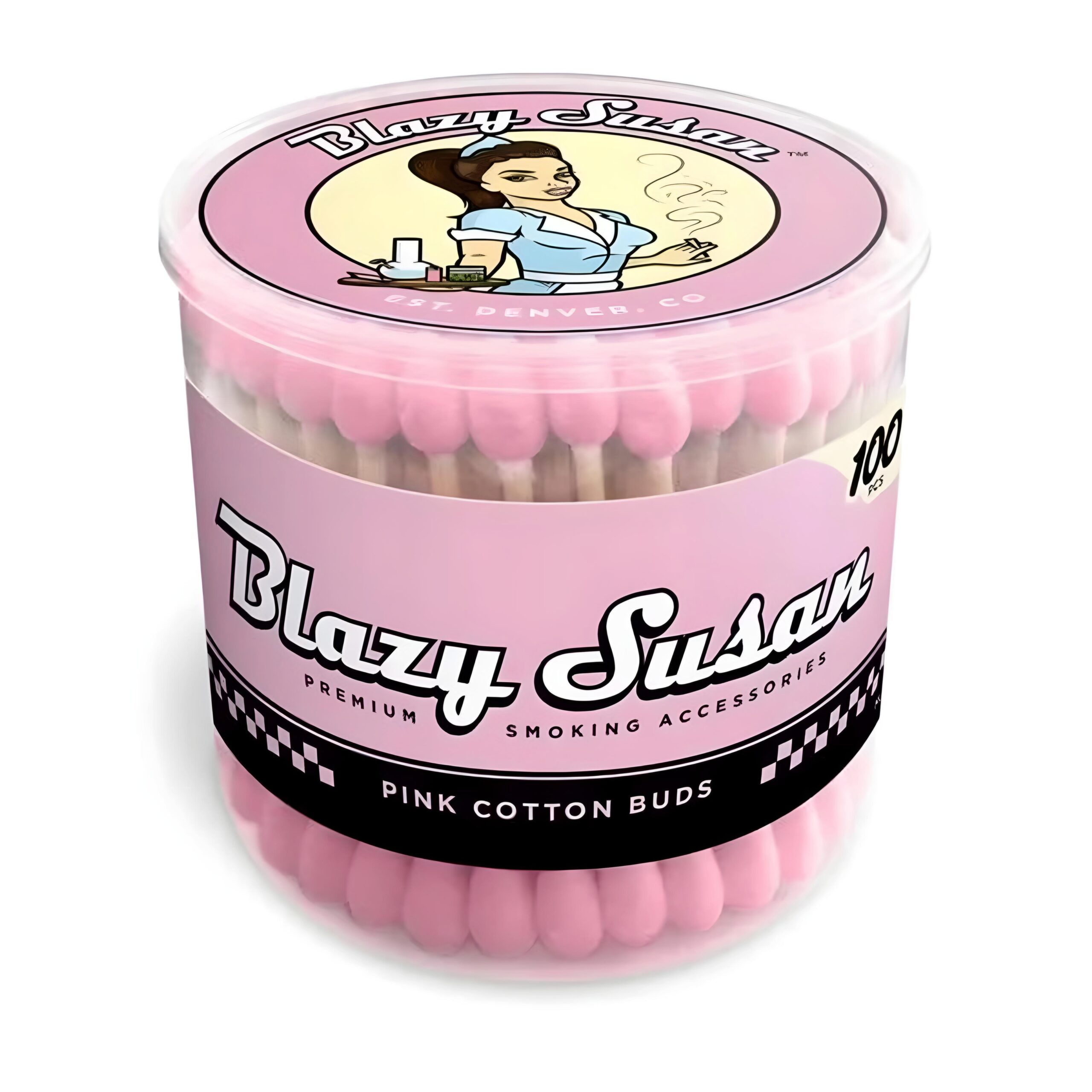 BLAZY SUSAN PINK COTTON BUDS 100CT