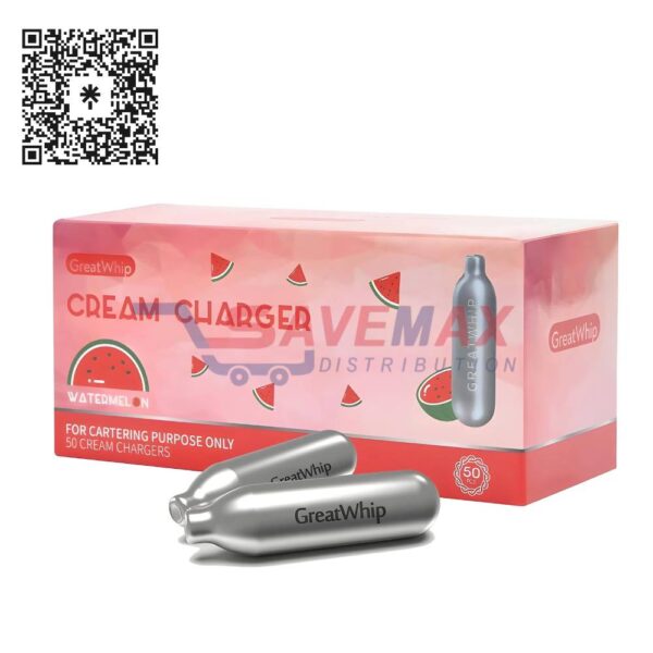 GREAT WHIP CREAM CHARGERS WATERMELON 12/50CT