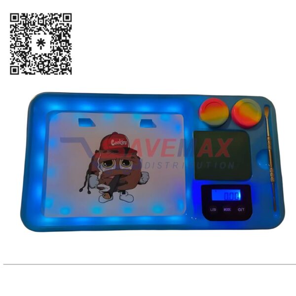 GLOW TRAY ROLLING TRAY  WITH PHONE HOLDER
