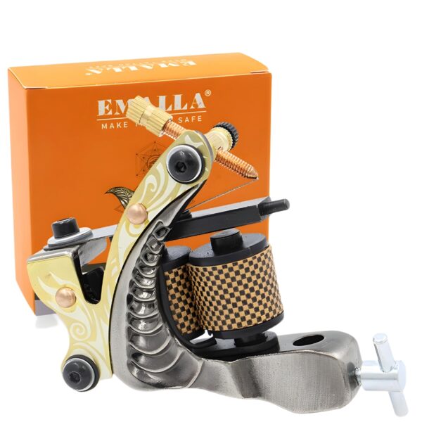 SILVER SHADER & LINER STAINLESS STEEL TATTOO MACHINE TM-07S