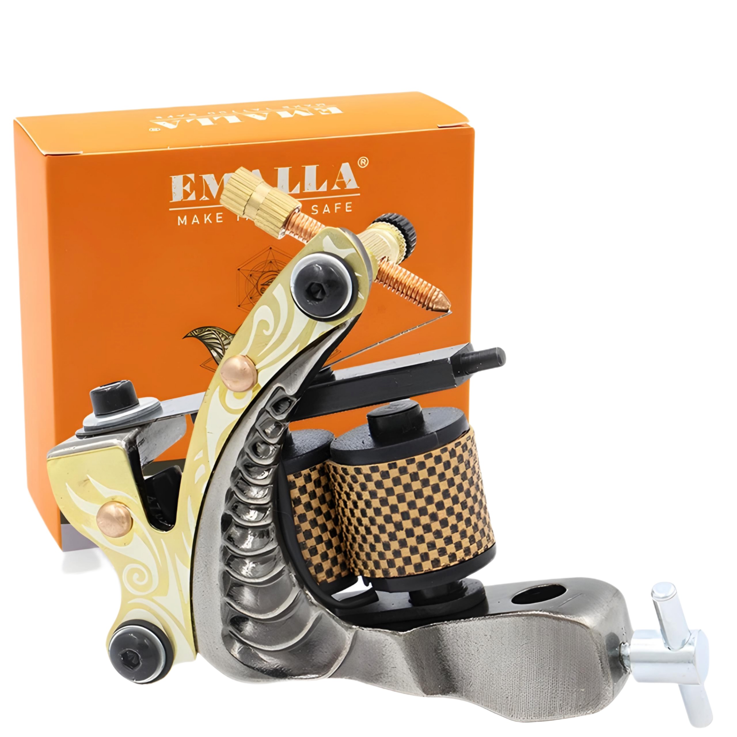 S06199.png SILVER SHADER & LINER STAINLESS STEEL TATTOO MACHINE TM-07S - Image 1