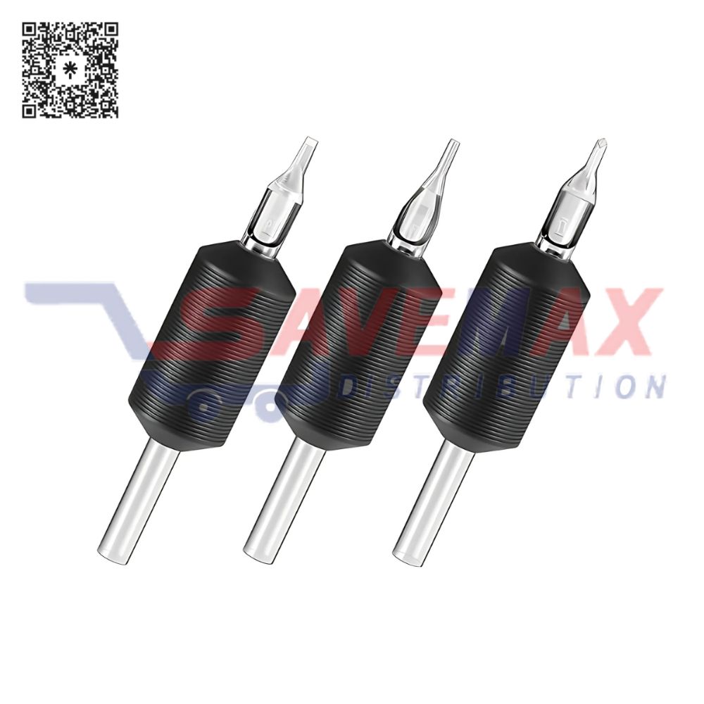 S06236 STERILE DISPOSABLE BLACK SILICONE GRIP WITH NEEDLE 20CT 1 INCH GN-7RL20 - Image 1