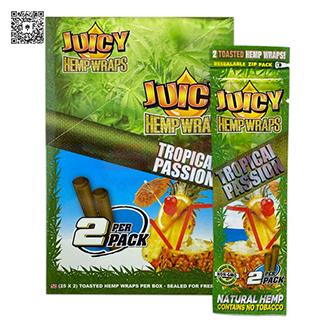 JUICY HEMP WRAPS TROPICAL PASSION 25/2CT