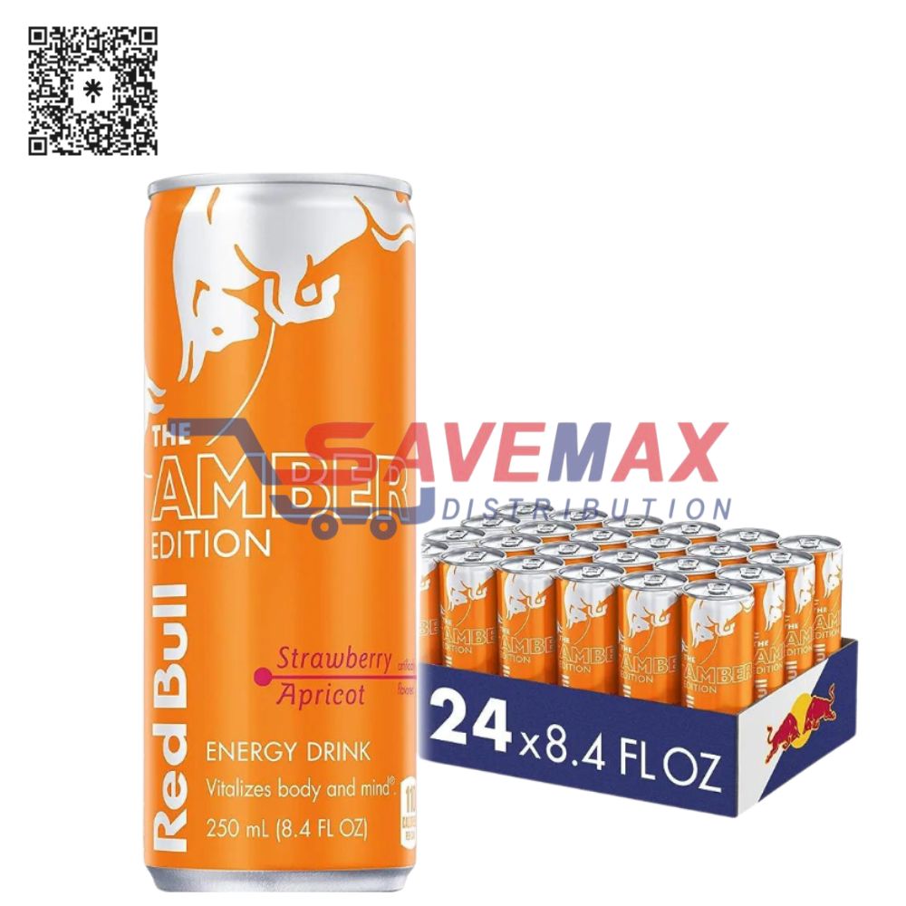 RED BULL STRAWBERRY APRICOT 24/8.40Z RED BULL STRAWBERRY APRICOT 24/8.40Z - Image 1