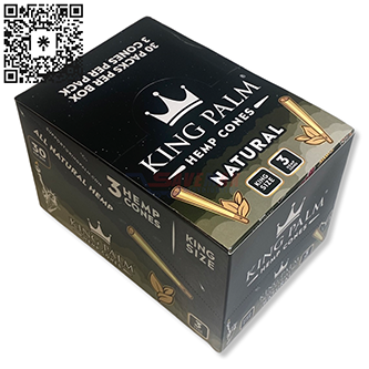 KING PALM HEMP NATURAL CONES KG 3/30PK