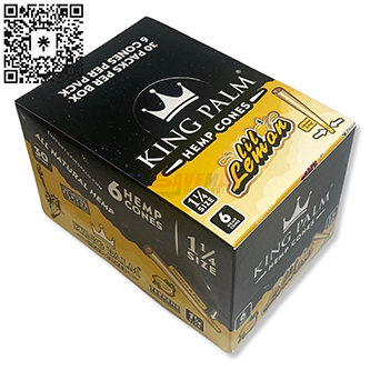 KING PALM HEMP LIL LEMON CONES 1-1/4 3/30PK