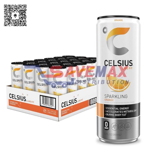 CELSIUS ORANGE 12/12OZ