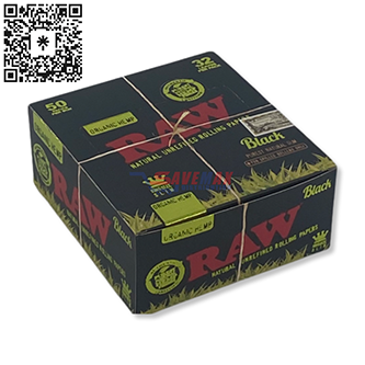 RAW BLACK CLASSIC ORGANIC HEMP KING SIZE SLIM 32/50PK