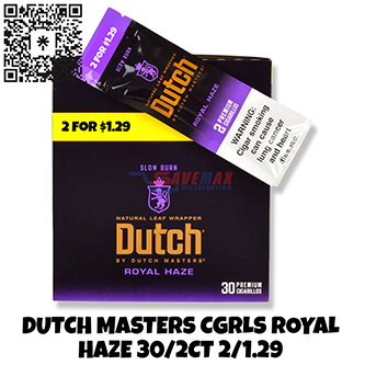 DUTCH MASTERS CGRLS ROYAL HAZE 30/2CT 2/1.29