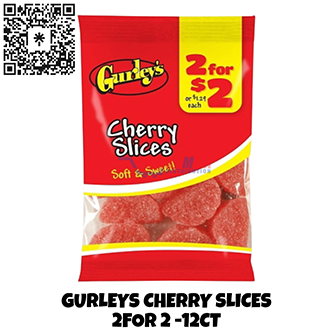 GURLEYS CHERRY SLICES 2FOR 2 -12CT