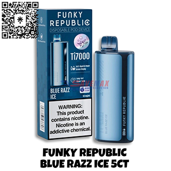 FUNKY REPUBLIC BLUE RAZZ ICE 5CT