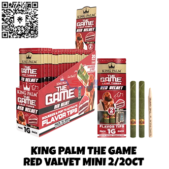 KING PALM THE GAME RED VALVET MINI 2/20CT