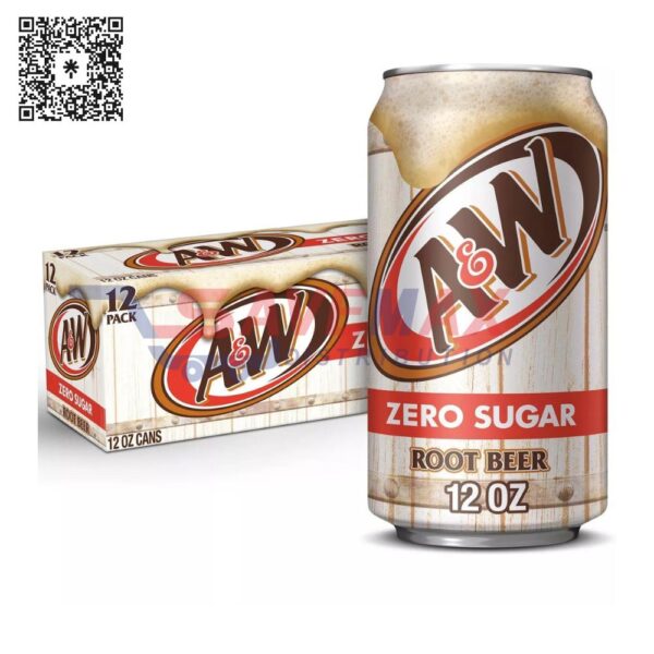 A&W ROOT BEER ZERO SUGAR 2X12/120Z