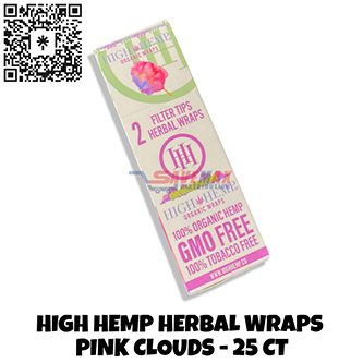 HIGH HEMP PINK CLOUDS HERBAL WRAPS 25 CT
