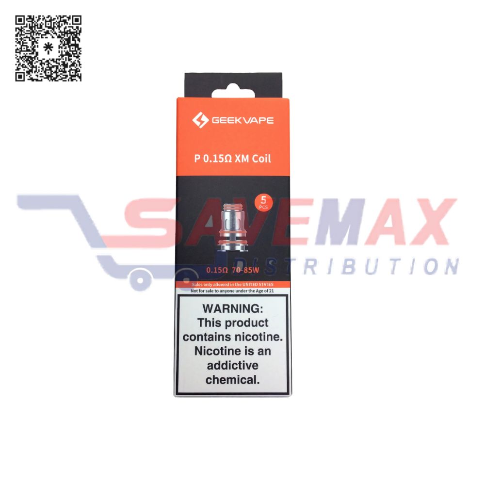 S09453 GEEKVAPE P 0.15 XM COIL 5/CT - Image 1
