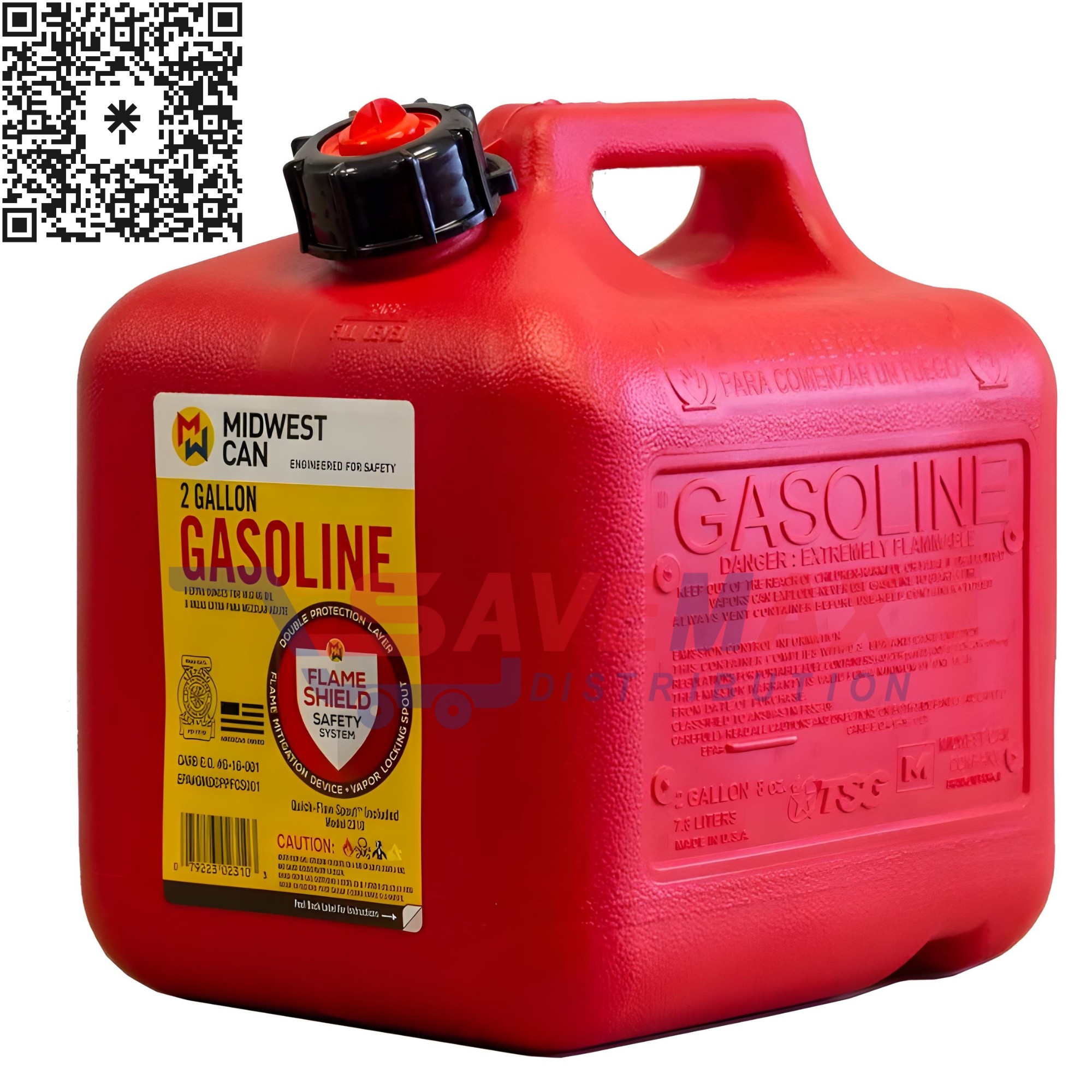 S00407 MIDWEST GASOLINE CAN 2 GAL. - Image 1