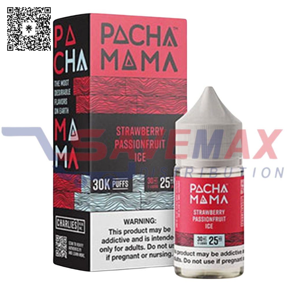 S00933 PACHA MAMA STRAWBERRY PASSIONFRUIT ICE 30ML 50MG - Image 1