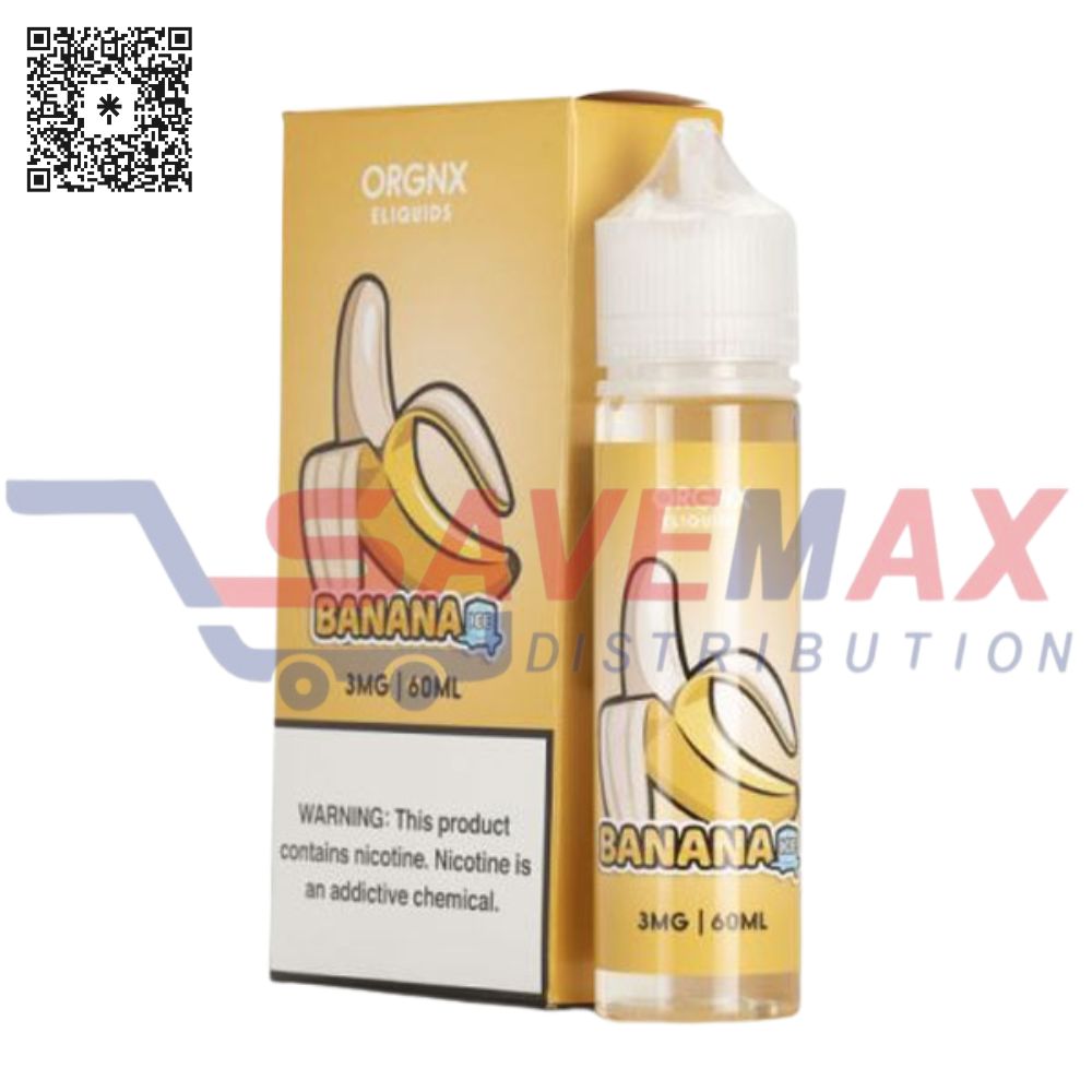 S01389 ORGNX BANANA ICED 60ML 3MG - Image 1