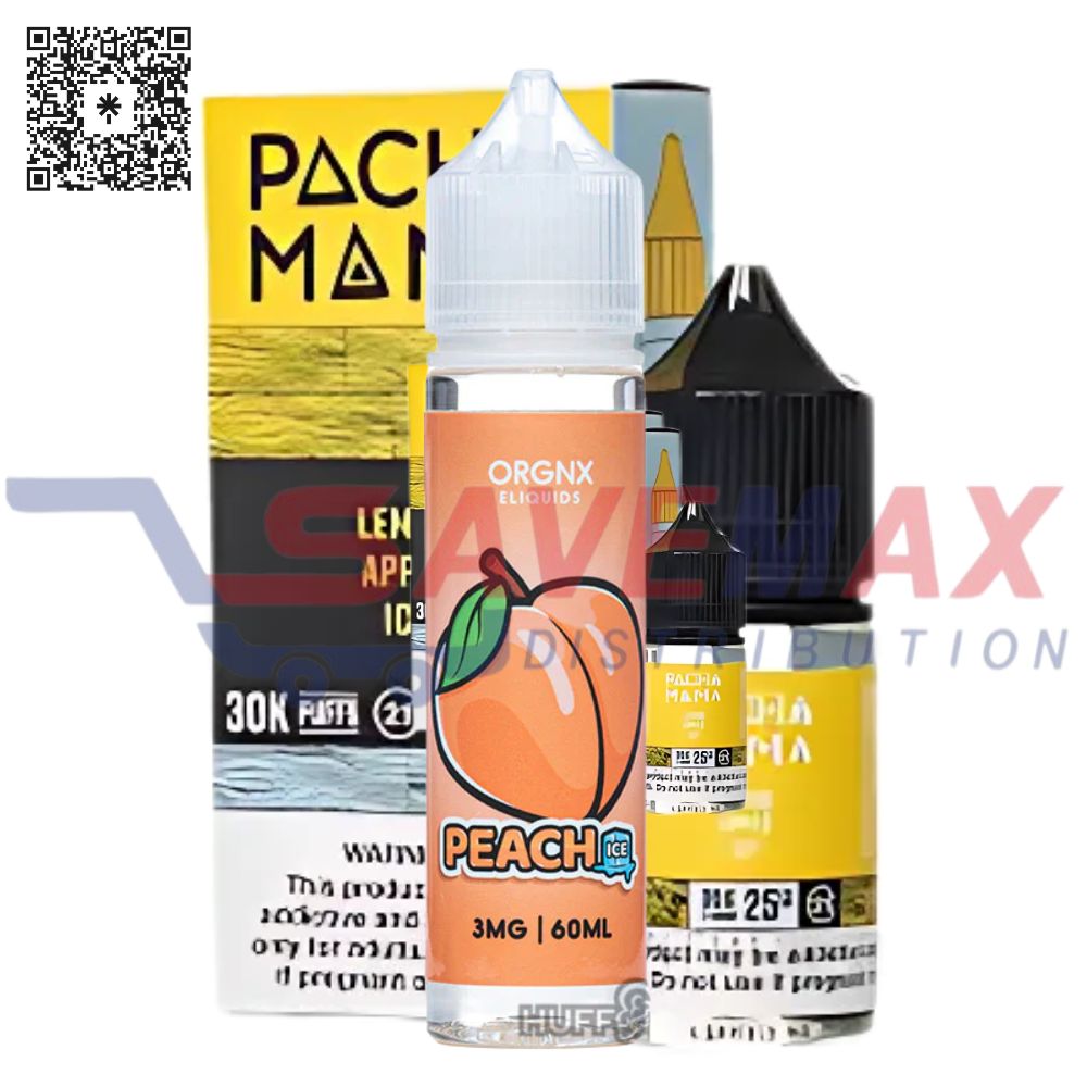 S01391 ORGNX PEACH ICED 60ML 3MG - Image 1