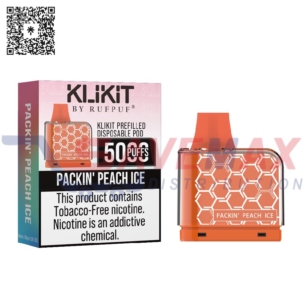 S01444 DOMER BOX PEACH 5000 PUFFS 10CT - Image 1